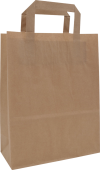 Papiertragetaschen aus Kraftpapier braun mit Recyclinganteil in verschiedenen Gr��en