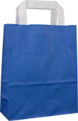 Papiertragetaschen aus Kraftpapier blau in verschiedenen Gr��en