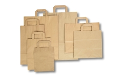 Papiertragetasche 220 + 100 x 360 mm braun 500 St�ck Karton mit 20% Recyclingpapier